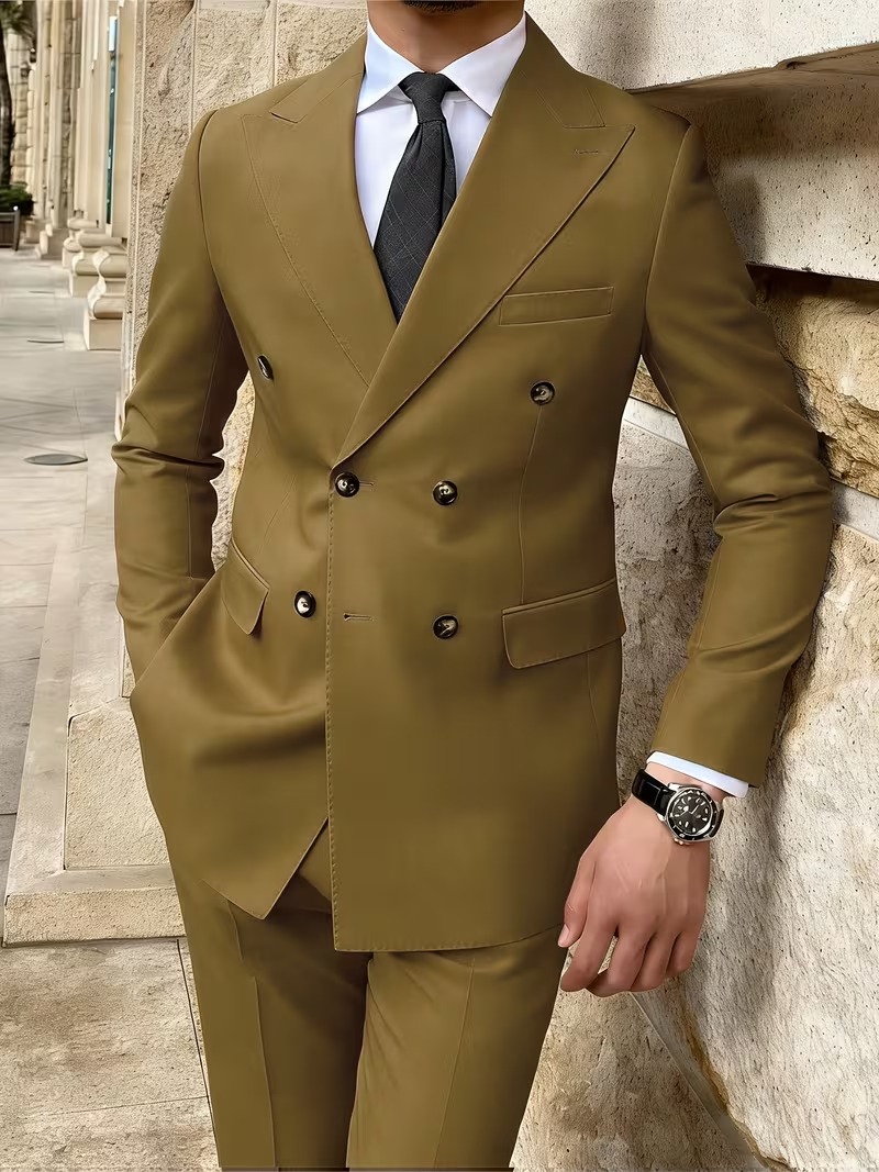 Men’s Double-Breasted Formal Suit
